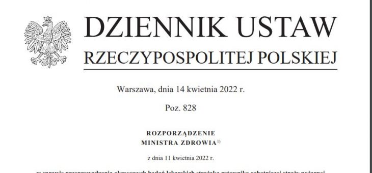 Rozporządzenie Ministra Zdrowia w sprawie przeprowadzania okresowych badań lekarskich strażaków ochotników