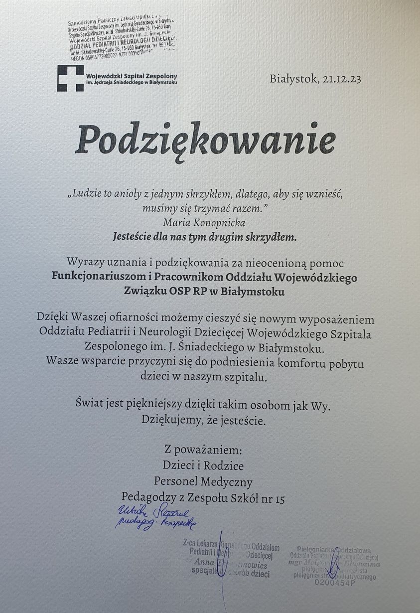 Podziękowanie