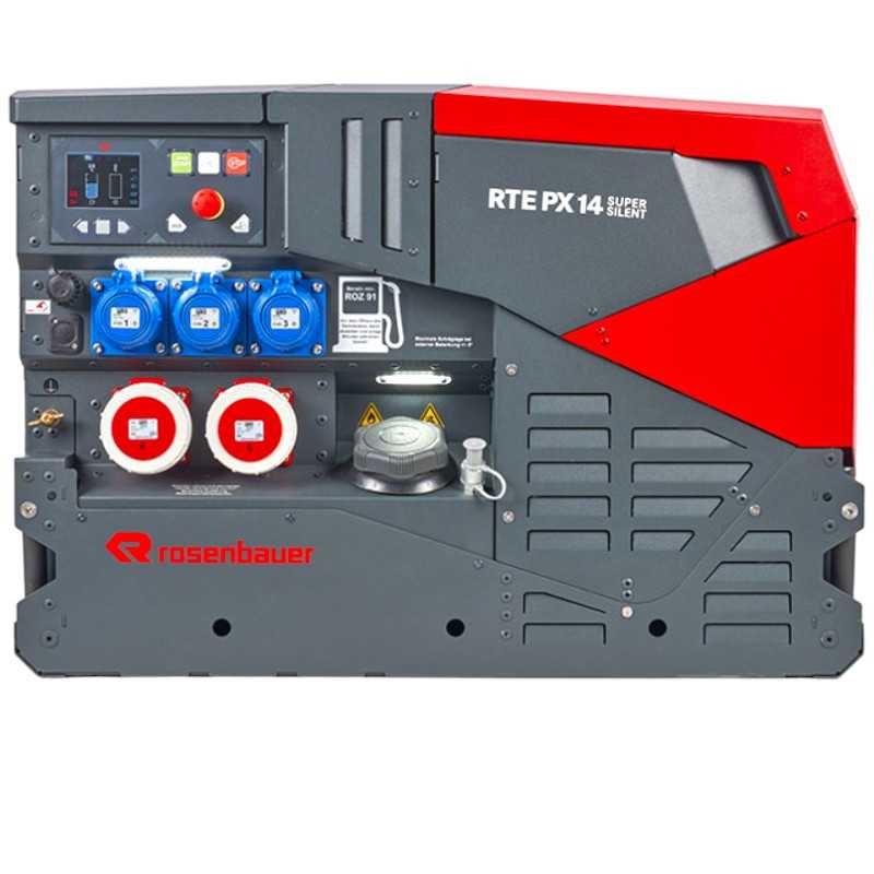 AGREGAT PRĄDOTWÓRCZY RTE PX 14 KOLOR CZERWONY RAL 3000 Z MONITORINGIEM IZOLACJI